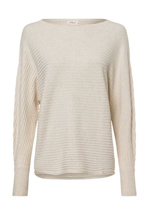 WEICHER AUS MIT FLEDERMAUSÄRMELN - Jumper - beige