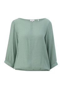 s.Oliver MIT GLATTER RÜCKENPARTIE - Langarmshirt - salbeigrün