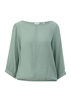 s.Oliver MIT GLATTER RÜCKENPARTIE - Longsleeve - salbeigrün