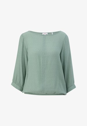 s.Oliver MIT GLATTER RÜCKENPARTIE - Longsleeve - salbeigrün