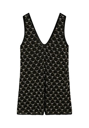 Massimo Dutti, MINI DRESS WITH BEADED DETAIL. - Koktejlové šaty / šaty na párty - black
