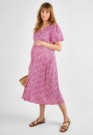 FLORAL MATERNITY MIDI - Shirt dress - pink