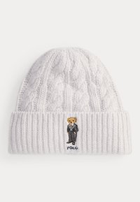 POLO BEAR CABLE WOOL-BLEND BEANIE - Huer - cream