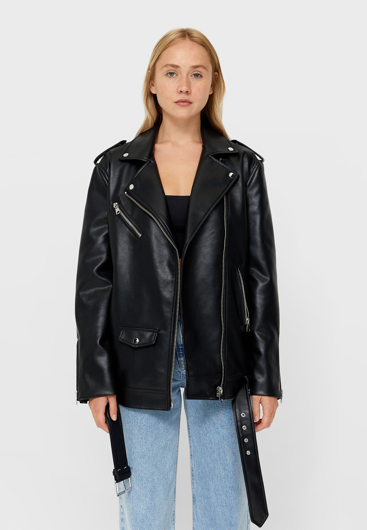 giacca in similpelle