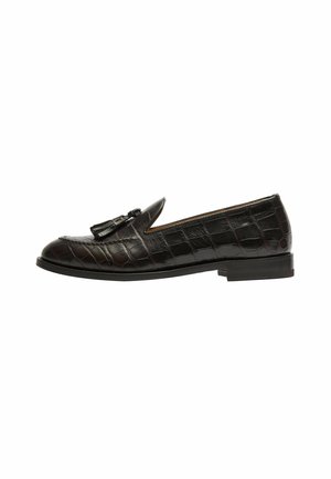 Loafers - brown  croco printed calf