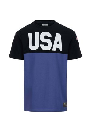 T-shirt con stampa - blue fiord-blue dk navy