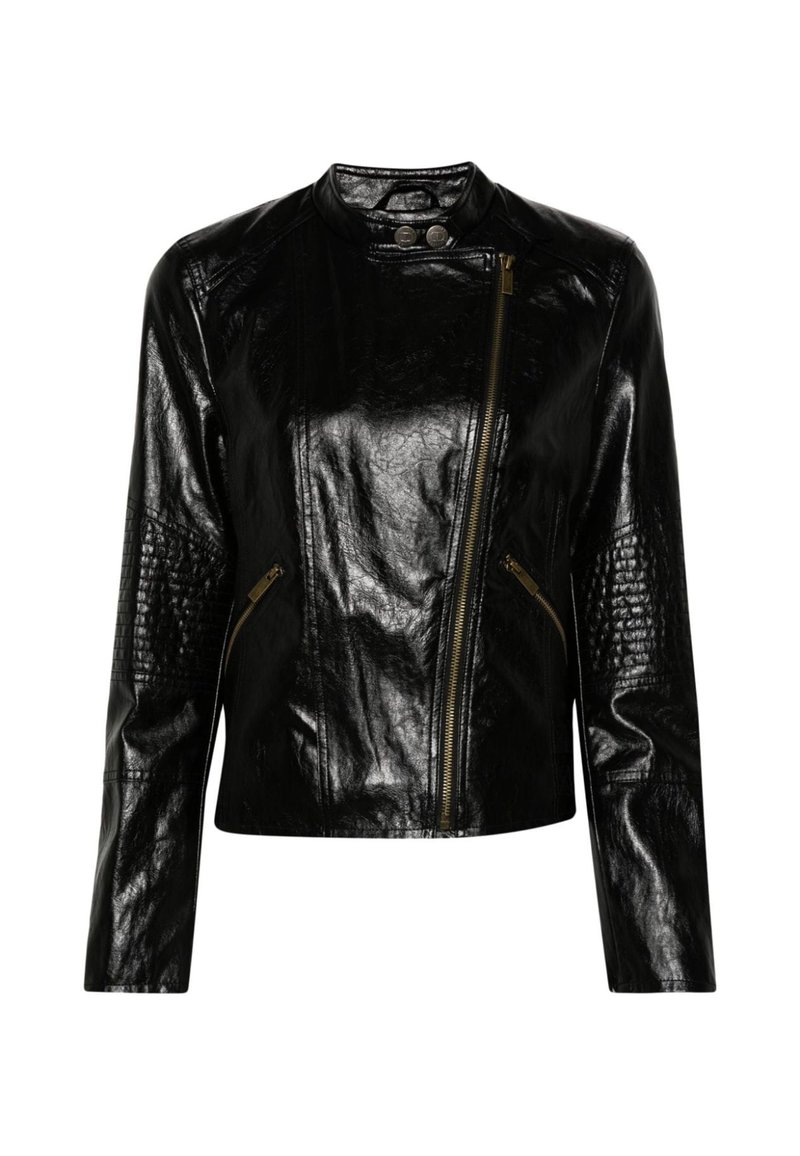 TWINSET Imitatieleren jas antraciet gemêleerd TWINSET Imitatieleren jas antraciet gemêleerd