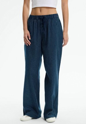 INSIDE, PANTALÓN WIDE LEG RAYAS - Pantalones - azul