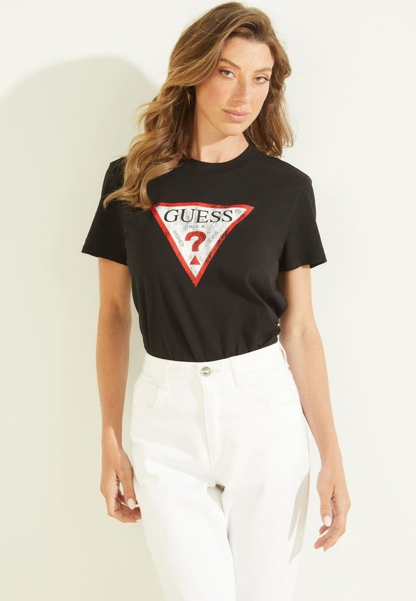 CLASSIC LOGO TEE - Print T-shirt - schwarz