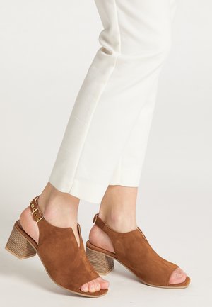 Sandalen - cognac