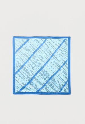 Modra kvadratna ruta s svetlejšo modro podlago in prečnimi diagonalnimi črtami, ki tvorijo vzorec križaste mreže.