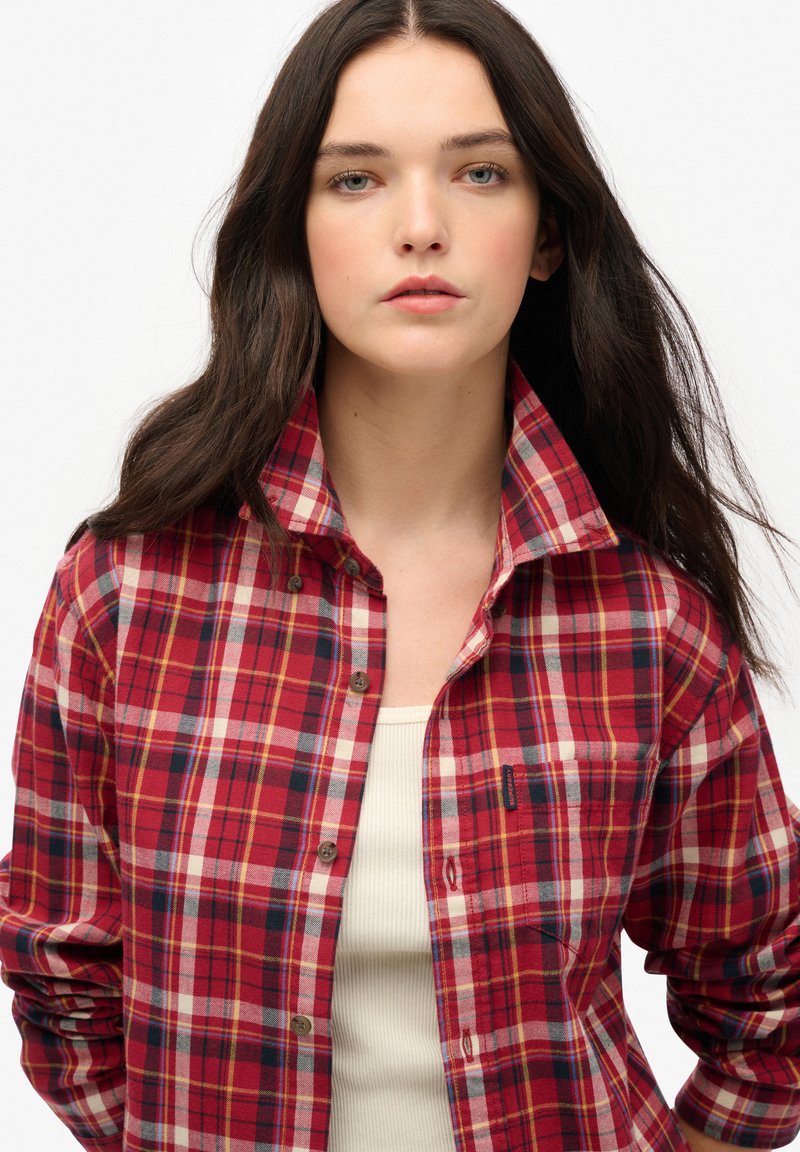 Superdry Co VINTAGE CHECK Chemisier montauk check red/rouge