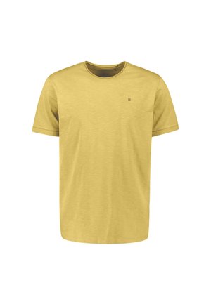 NO EXCESS, SLUB WITH ROUND NECK - T-Shirt basic - yellow
