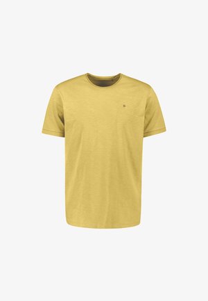 NO EXCESS, SLUB WITH ROUND NECK - T-Shirt basic - yellow