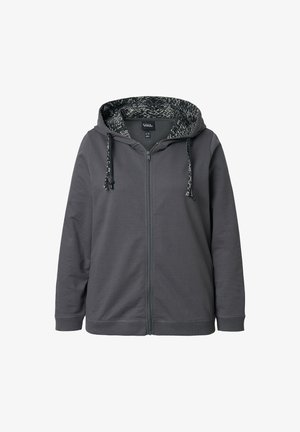 Ulla Popken, Sweatjacke - graphite grey