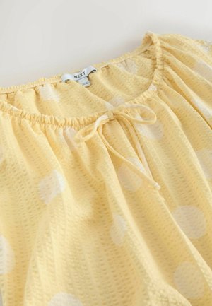 Next, PETITE FIT - SHORT SLEEVE BUBBLEHEM SCOOP NECK T-SHIRT  . - Bluse - lemon yellow polka dot
