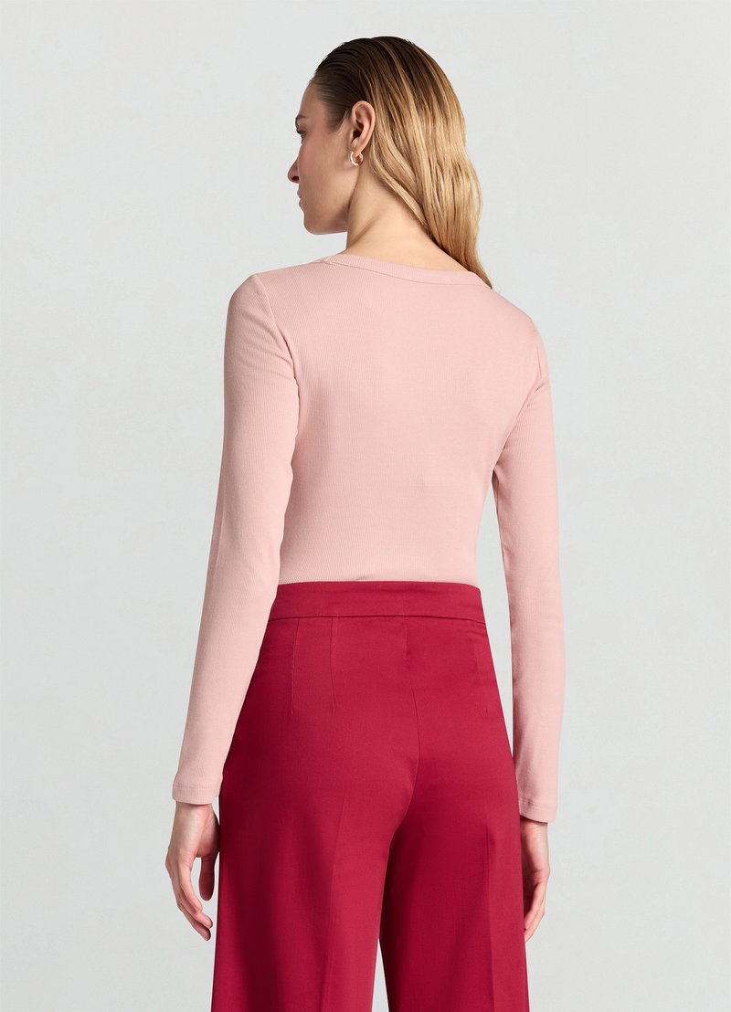 MODSGUE Maglia setosa e larga, con scollo a V, camicetta leggera e