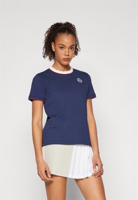 Lacoste Sport - HERITAGE - Sports T-shirt - navy blue/flour Thumbnail Image 1