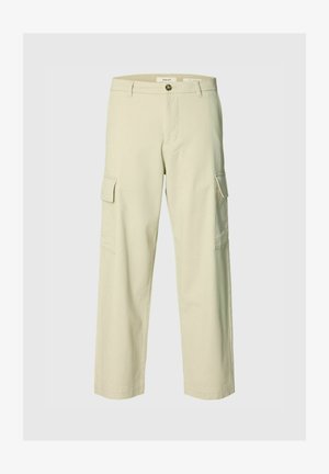 Selected, CARGO TROUSERS 220 LOOSE FIT - Cargobroek - moonstruck