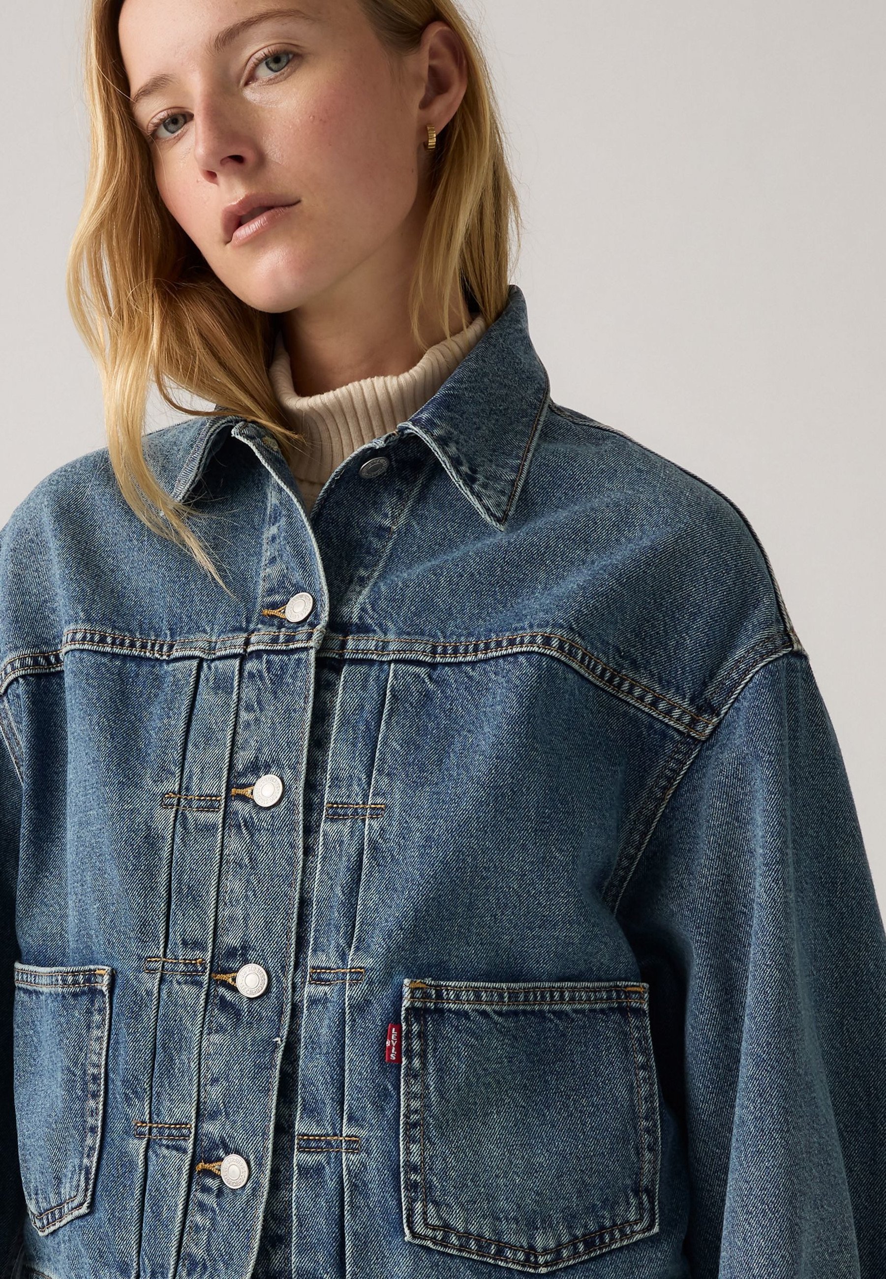 Levi’s Style Puff Sleeve Denim Jacket Levi's® BALLOON SLEEVE TRCKER - Denim jacket - missed my flight no