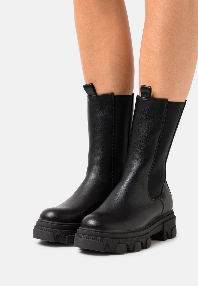 Even&Odd Wide Fit - WINTER BOOTIES - Bottes à plateau - black, Agrandir