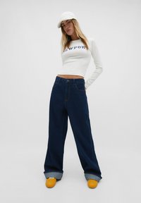 Stradivarius BAGGY - Trapezaste traperice - dark blue