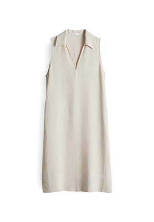 OPUS, RELAXED FIT MIDI V-NECK - Jurk - natural glaze