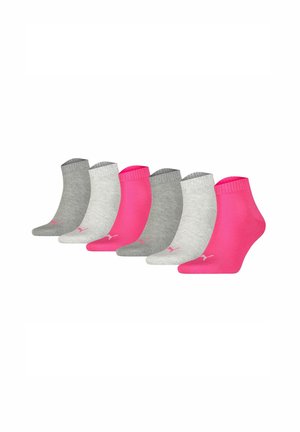 6 PAAR - Socken - middle grey melange   pink