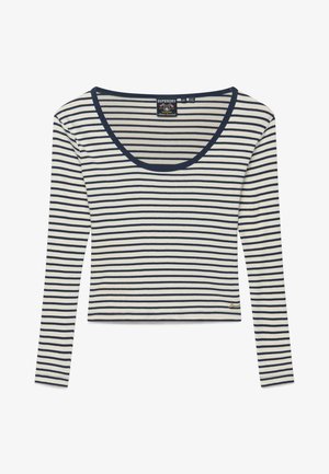 Superdry & Co, SUPERDRY ATHLETIC ESSENTIALS STRIPED LONG SLEEVE TOP.. - Maglietta a manica lunga - classic navy stripe