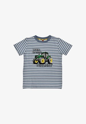 Alpenglück, ALPENGL�CK T-SHIRT HALBARM GERINGELT 'TRAKTOR' - Print T-shirt - blau