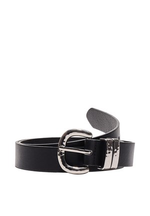 BASIC WITH HAMMERED BUCKLE - Pas - black