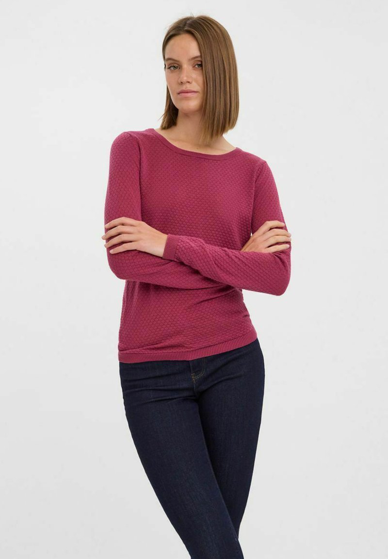 Vero Moda VMCARE STRUCTURE O-NECK - Jumper - dry rose