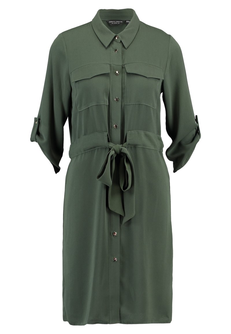 dorothy perkins khaki shirt dress Khaki Dorothy Perkins Button Down Midi Shirt Dress