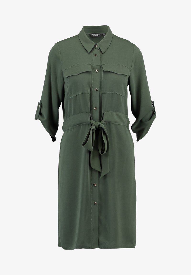 dorothy perkins khaki shirt dress Khaki Dorothy Perkins Button Down Midi Shirt Dress