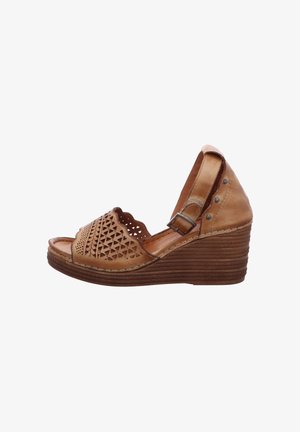 Gemini, ANILINA - Platform sandals - caramel