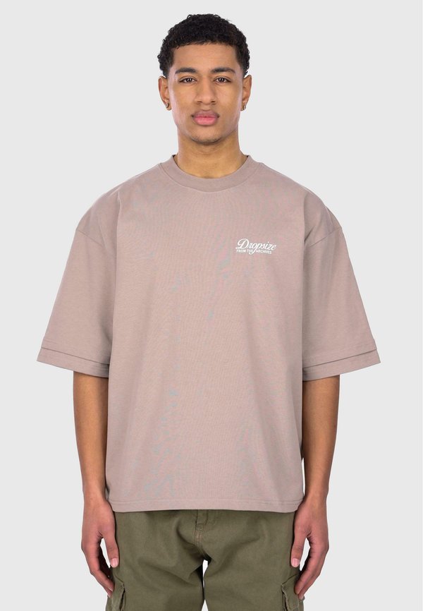HEAVY OVERSIZE DOUBLE ARM  - T-Shirt print - simply taupe