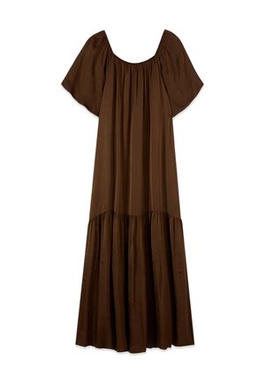 Oltre, VESTITO LUNGO OFF SHOULDERS - Vestido largo - marrone