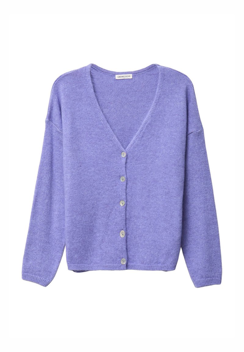 Cache Cache GEKNÖPFTE MIT V-AUSSCHNITT - Strickjacke - bleu violet ...