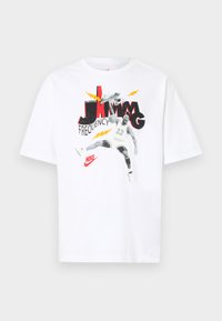 BRAND JAM CREW - Camiseta estampada - white/black