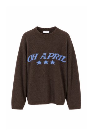 OH APRIL, MOANI KNIT JUMPER - Πουλόβερ - dark brown
