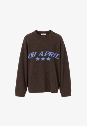 OH APRIL, MOANI KNIT JUMPER - Πουλόβερ - dark brown
