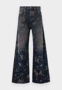 Široke nogavice - black denim