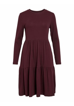 VILA MIDI LANGARM - Jersey dress - fig
