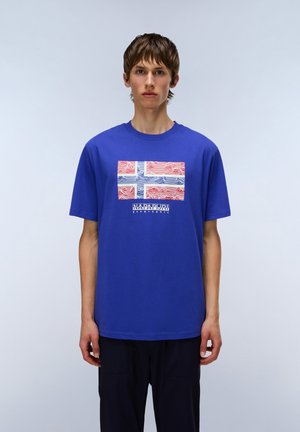 DRAPEAU - T-shirt con stampa - royal blue bb
