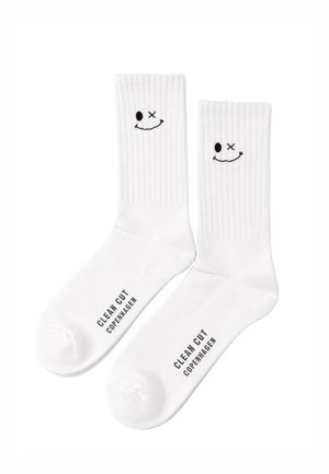 Clean Cut Copenhagen LOGO 2-PACK SOCKS - Sokker - white white