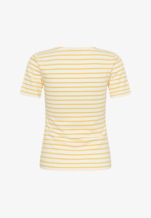 Kaffe, KAELLOS - T-shirts print - chalk yellow stripe cc