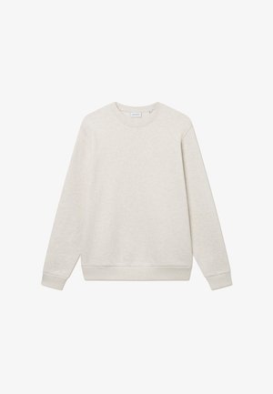 Jasnoszara bluza wykonana z miękkiego materiału. Posiada okrągły dekolt, długie rękawy oraz ściągacze przy mankietach i u dołu. Minimalistyczny design.