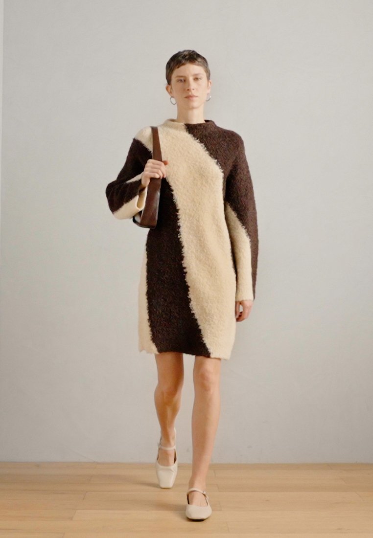 ワンピース Lumignon Layered check belt dress Lumignon Layered check belt dress