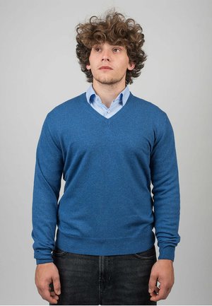 V-NECK - Strickpullover - blu royal