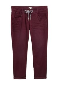 TAPERED RELAXED - Tygbyxor - bordeaux red